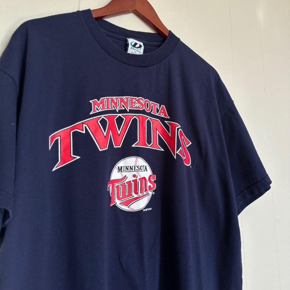 Vintage 2000s Minnesota Twins Shirt Size XL Navy Blue MLB Baseball